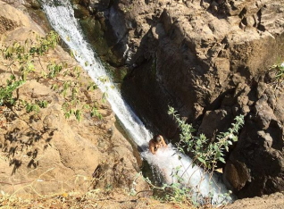 Natural Waterslide and Kylee