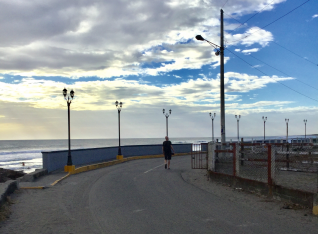 Beautiful day at the beach for a stroll