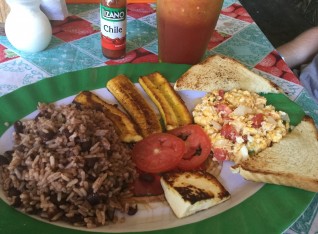 Our breakfast for pretty much every morning, it was $3 and we shared it