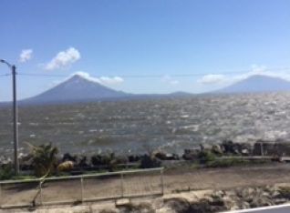 Ometepe Volcanoes from the Ferry