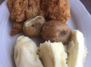 Fried Chicken and potatoes 