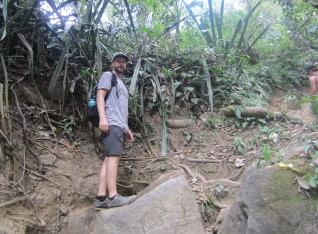 Climbing to the rest of the pools