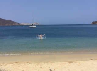 Enjoying the warm crystal clear waters!