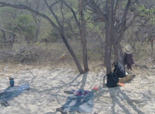 Our chill place for the day, under a tree